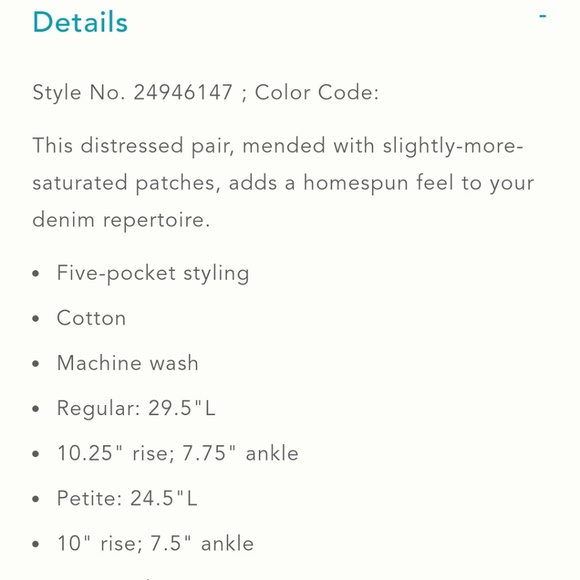 Holding Horses Patchwork Gable Jeans Size 30 - Picture 8 of 8